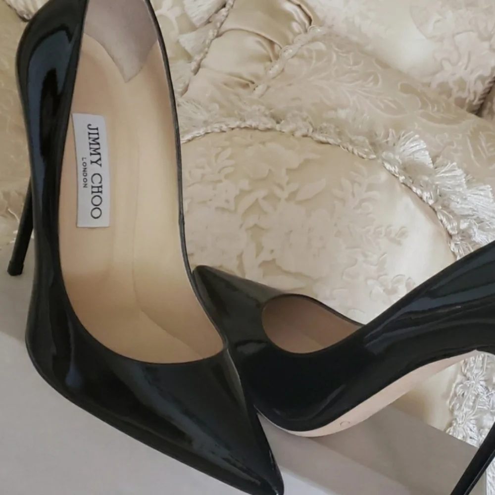 NWT, Authentic Jimmy Choo Stillettos, Size 8 - Picture 2 of 6